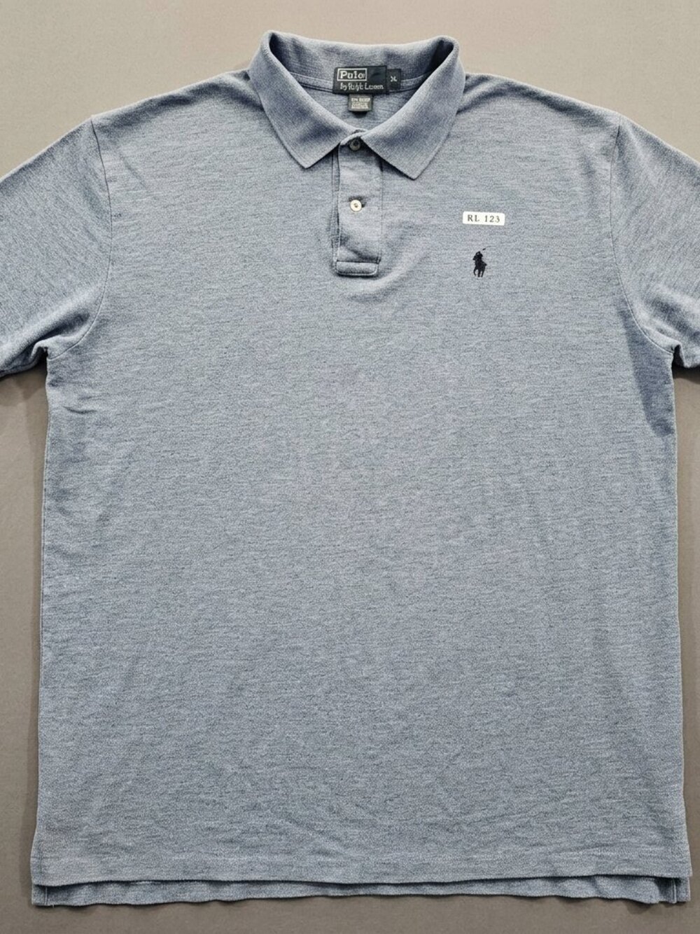 Polo Ralph Lauren Men’s XL Heather Grey Short Sleeve Pique Polo - Classic Fit